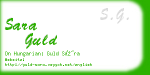 sara guld business card